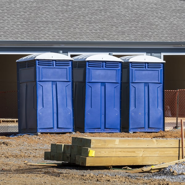 what is the expected delivery and pickup timeframe for the porta potties in Greendale